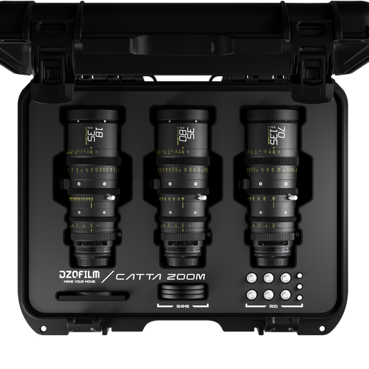 DZOFilm Catta FF 18-35/35-80/70-135mm T2.9 Cine 3-Lens Bundle (Sony E, Black)