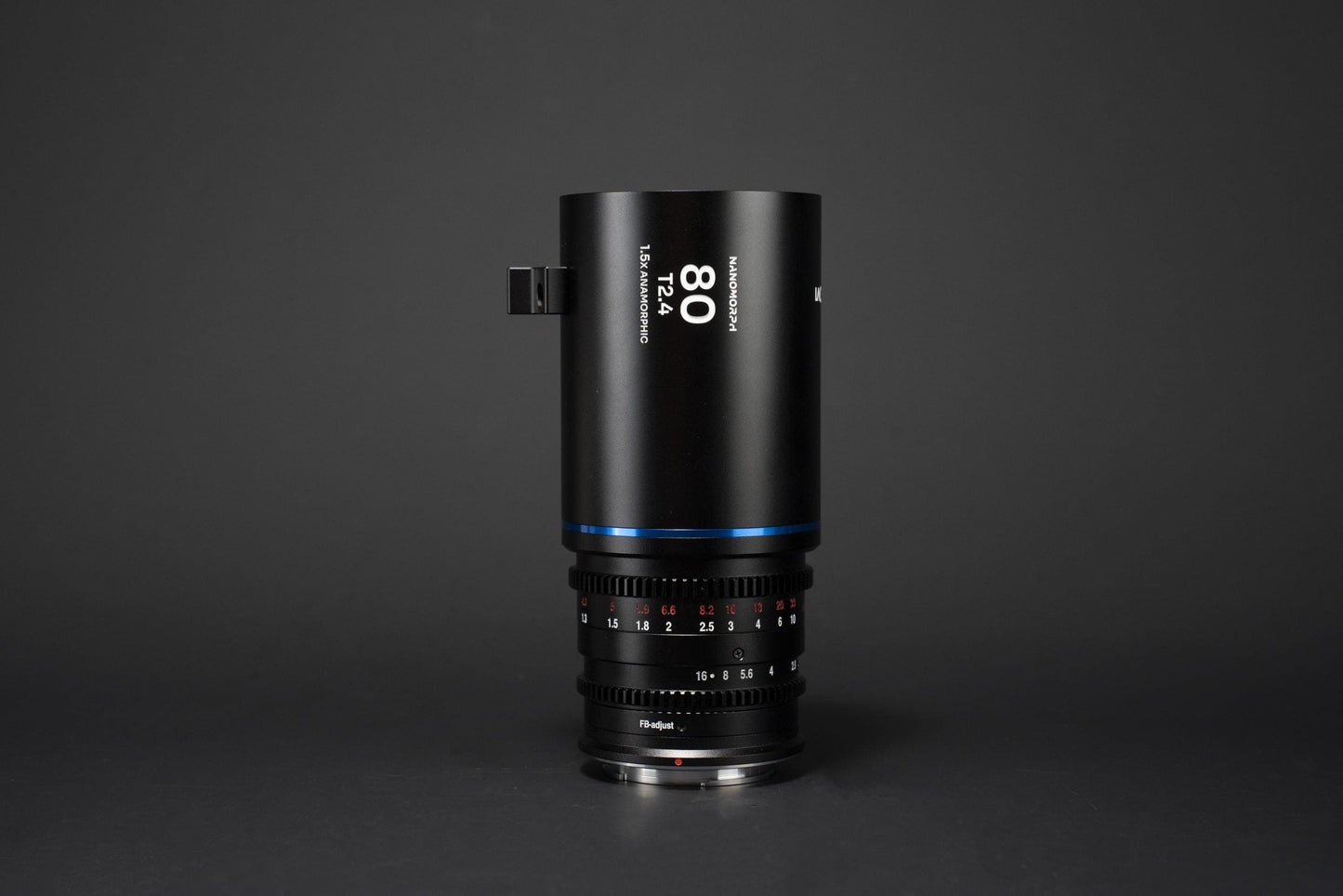 A man with a beard holds a camera, featuring the Laowa Nanomorph 65MM with Amber Flare.