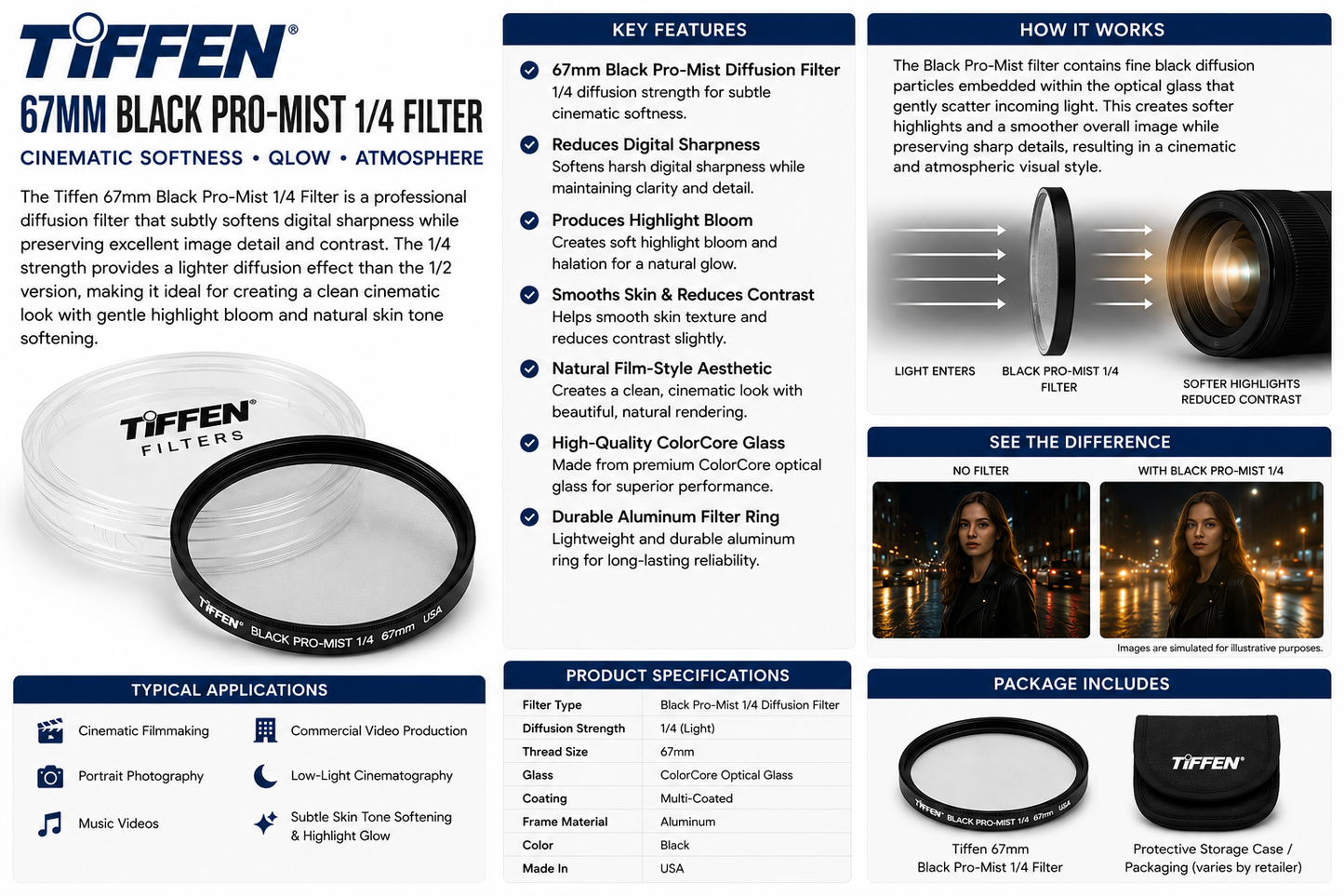 67MM BLACK PRO-MIST 1/4 FILTER