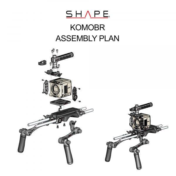 SHAPE RED KOMODO 6K Production Pack Camera Bundle Rig for Enhanced Stability