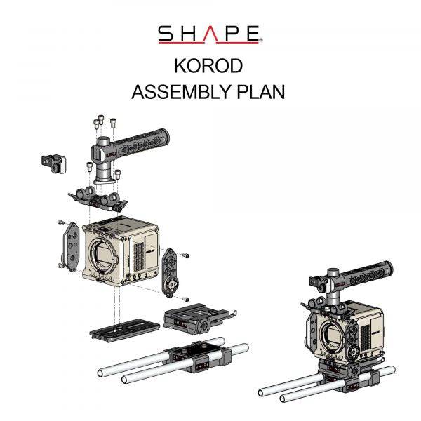 SHAPE RED KOMODO & KOMODO 6K Production Pack Camera Cage with Top Handle