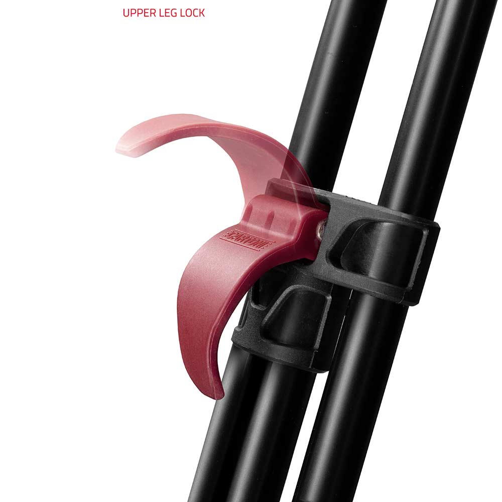 SHAPE FOCUS 12 Fluid Head with Red Lock Legs Mid-Level Spreader Tripod