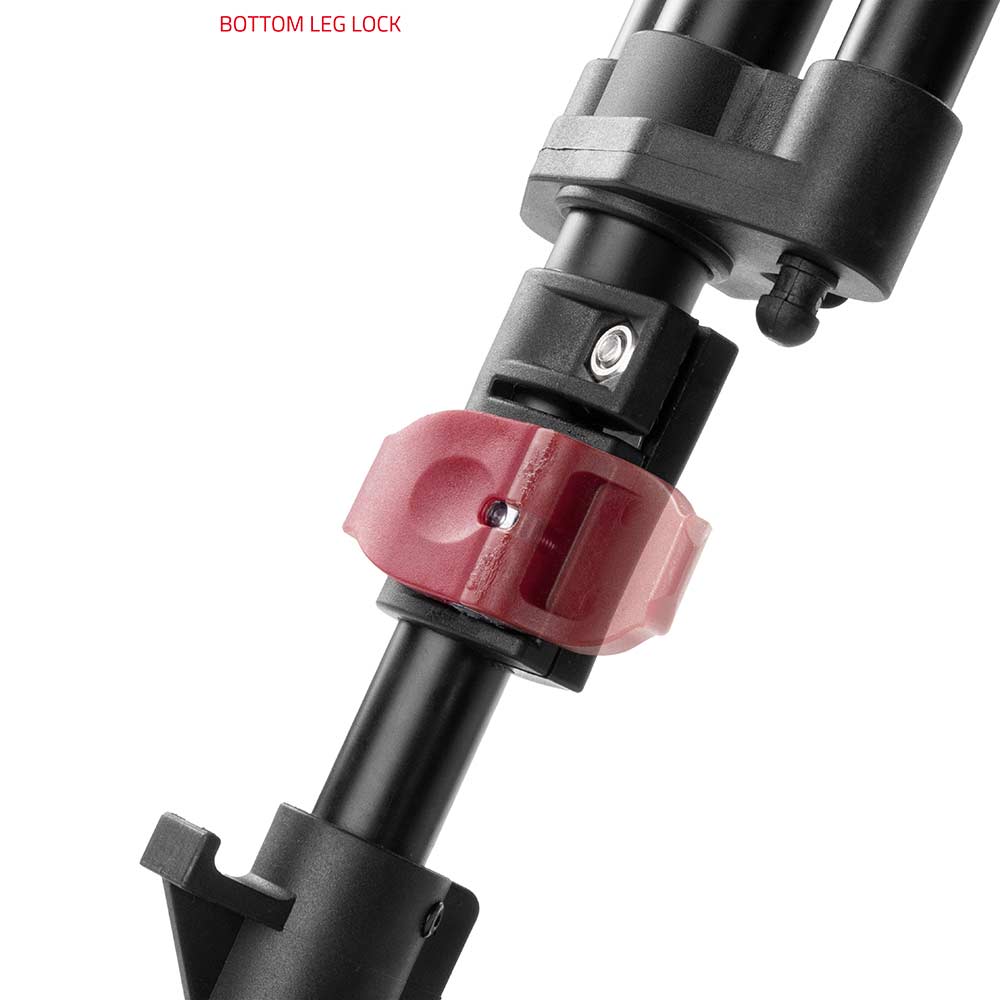 SHAPE FOCUS 18 Fluid Head with Red Lock Legs Mid-Level Spreader Tripod