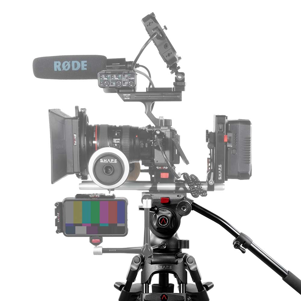 SHAPE Freelance Heavy-Duty Tripod with Fluid Head: Stable, Smooth, Professional