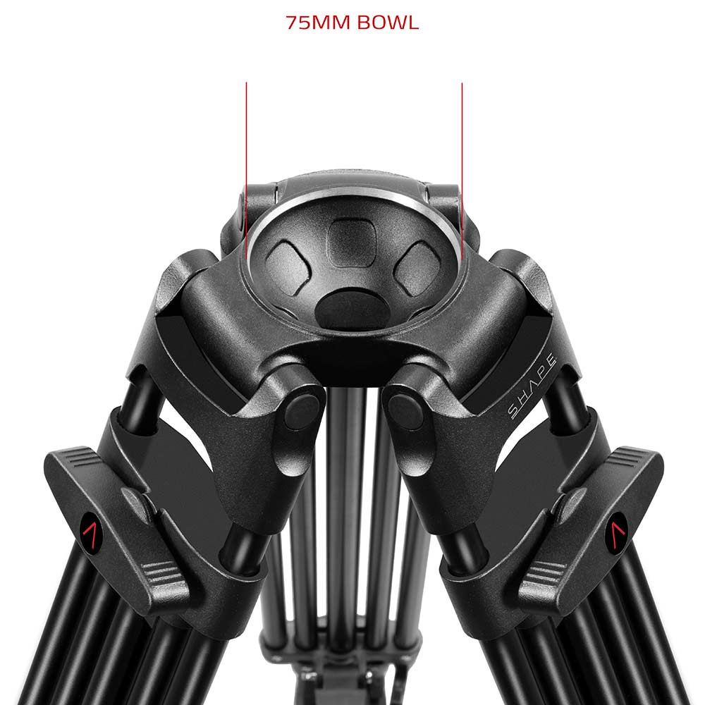 SHAPE Freelance Heavy-Duty Tripod with Fluid Head: Stable, Smooth, Professional