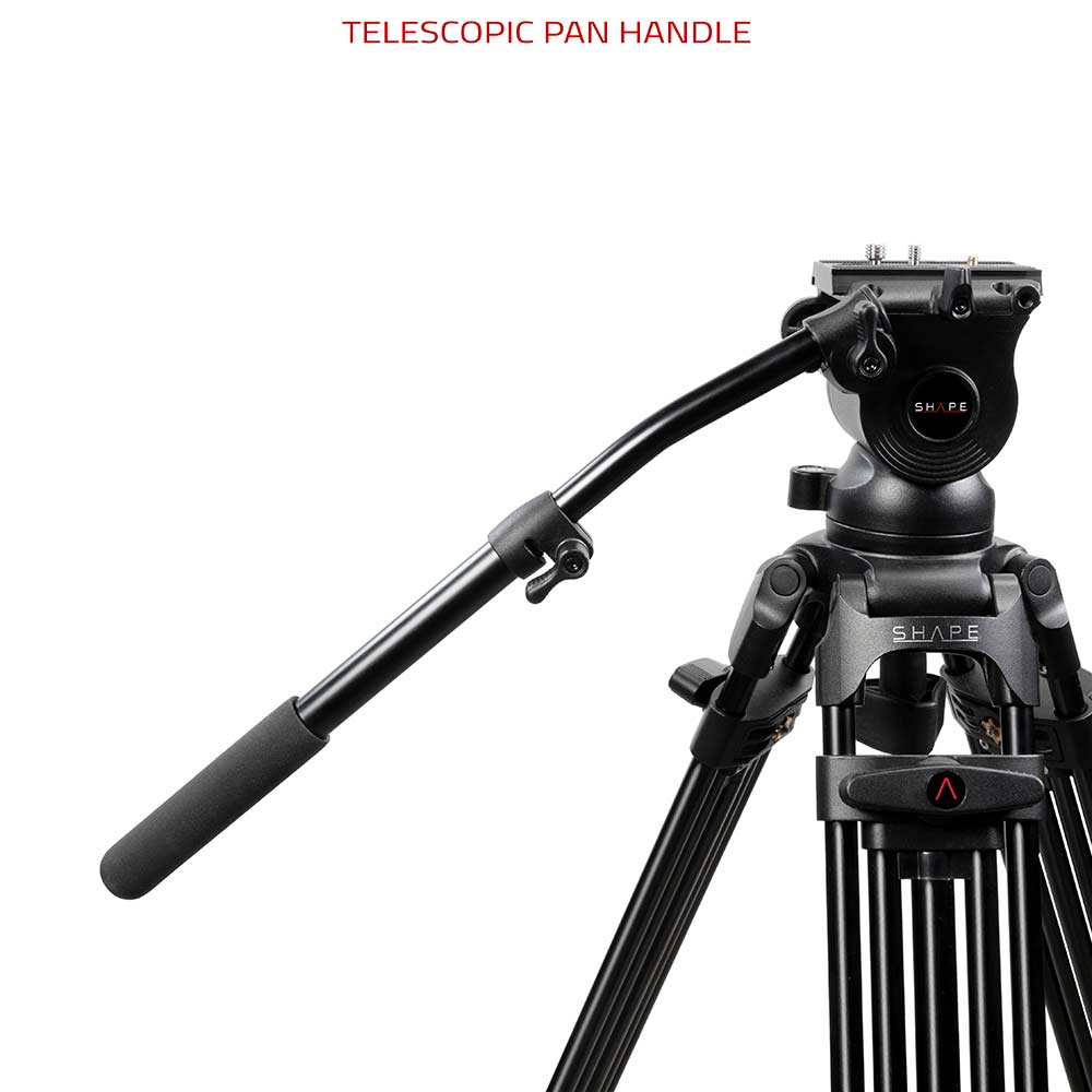 SHAPE Freelance Heavy-Duty Tripod with Fluid Head: Stable, Smooth, Professional