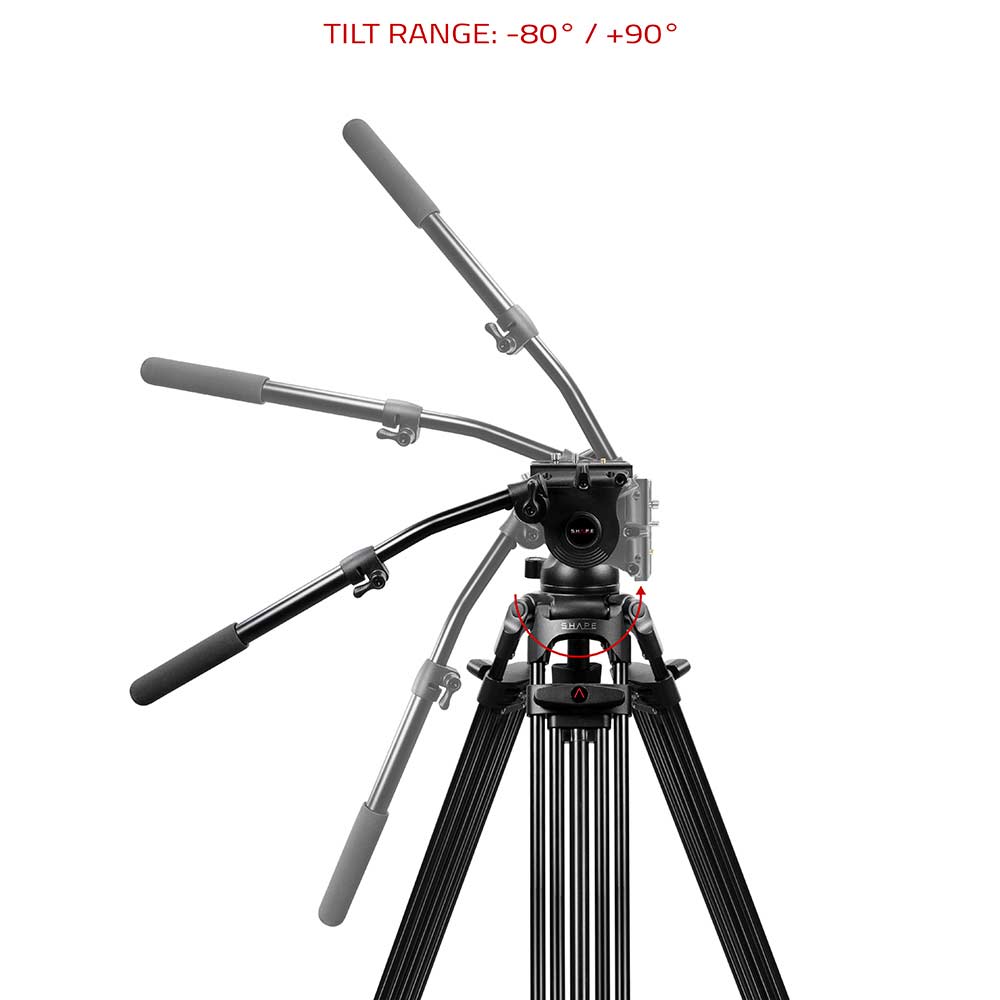 SHAPE Freelance Heavy-Duty Tripod with Fluid Head: Stable, Smooth, Professional