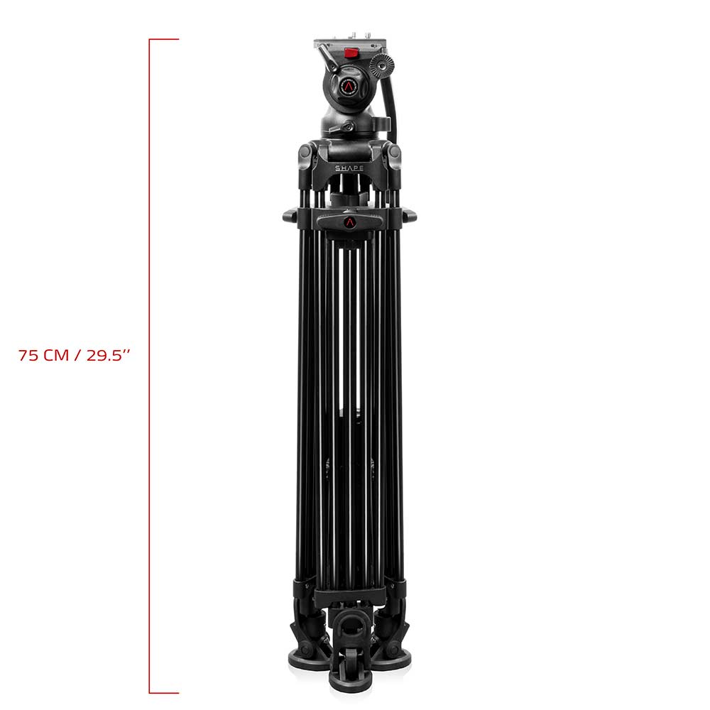 SHAPE Freelance Heavy-Duty Tripod with Fluid Head: Stable, Smooth, Professional