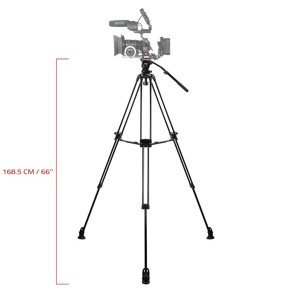 SHAPE Freelance Heavy-Duty Tripod with Fluid Head: Stable, Smooth, Professional