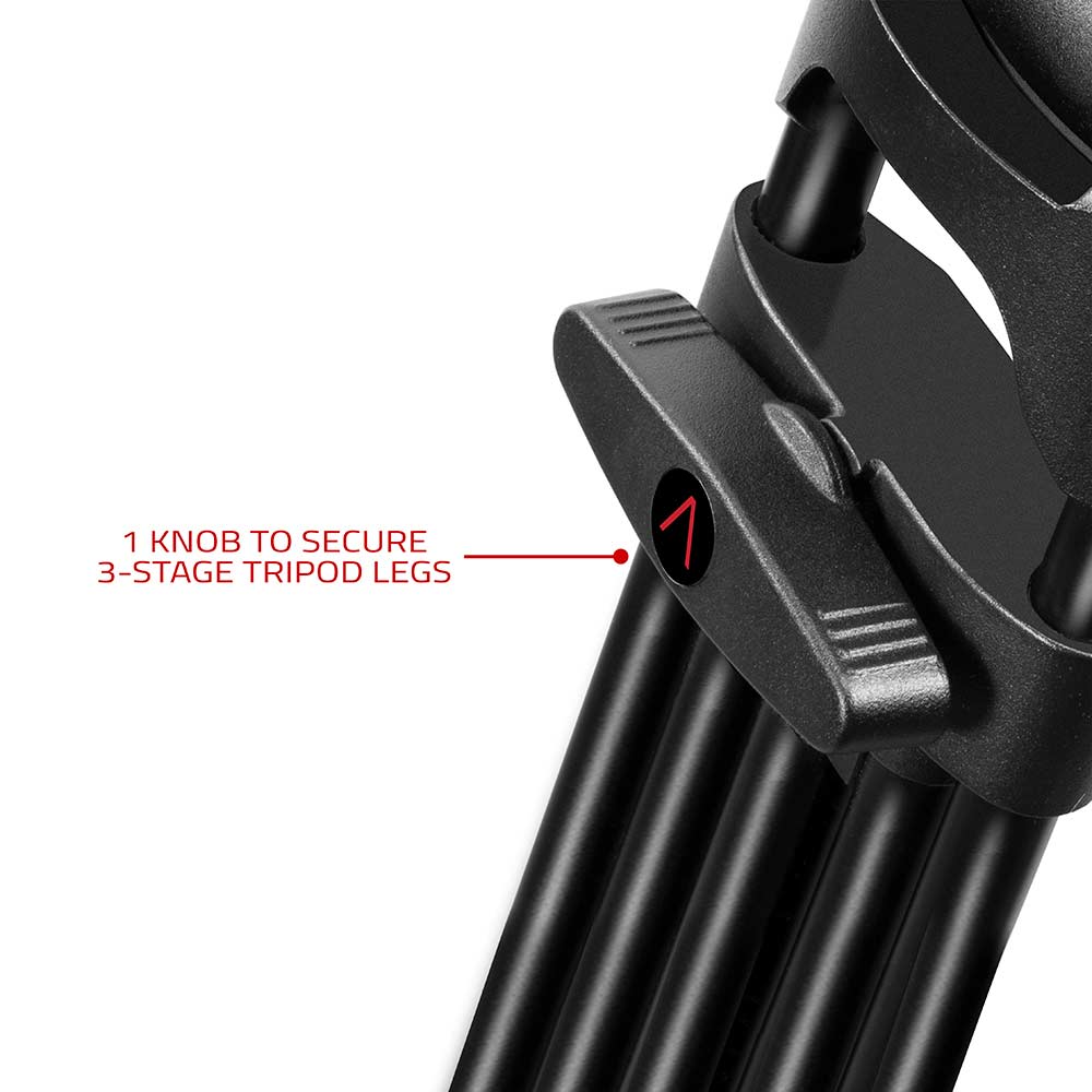 SHAPE Freelance Heavy-Duty Tripod with Fluid Head: Stable, Smooth, Professional