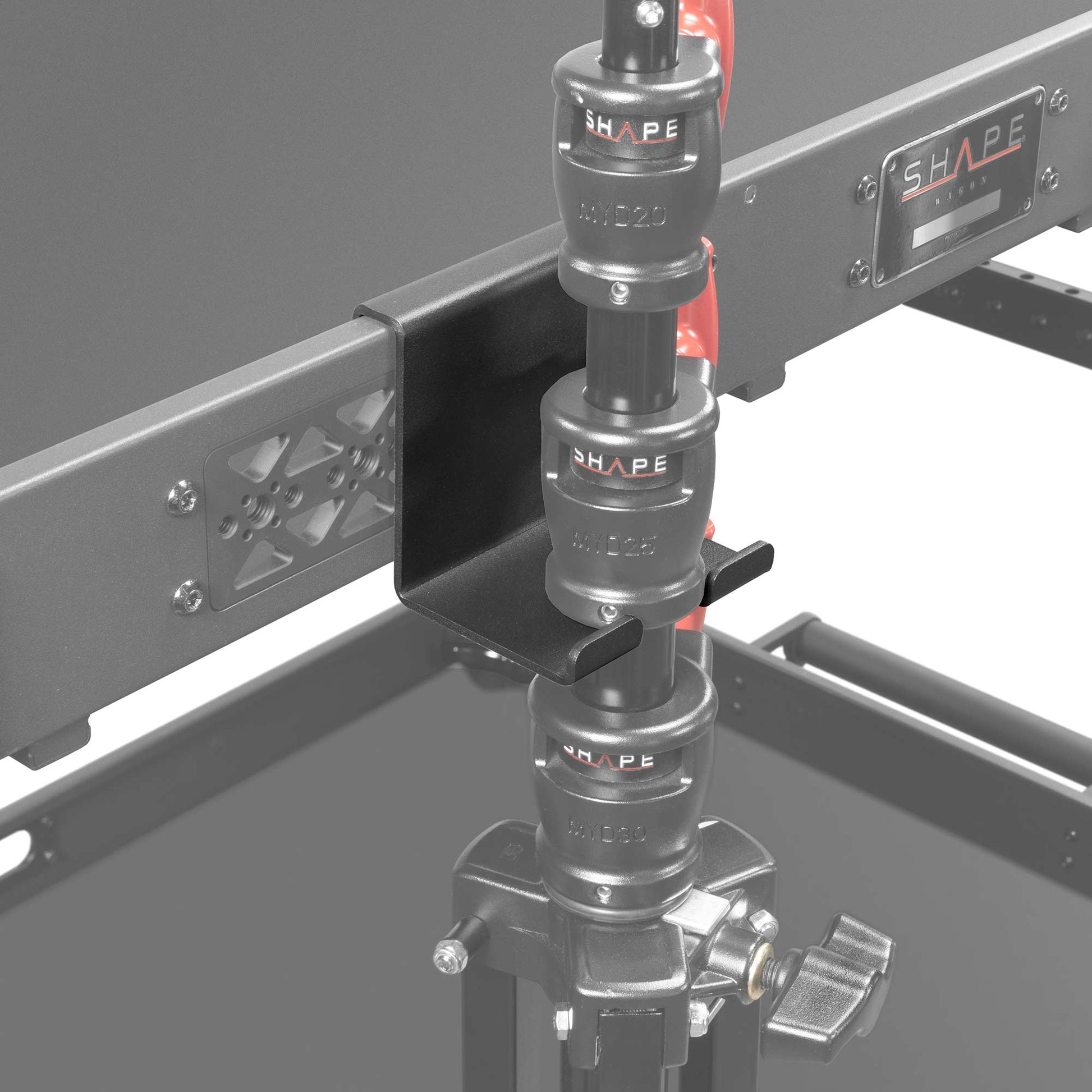 Heavy-Duty Light Stand Hanger for Camera Cart - Secure, Organised, Efficient