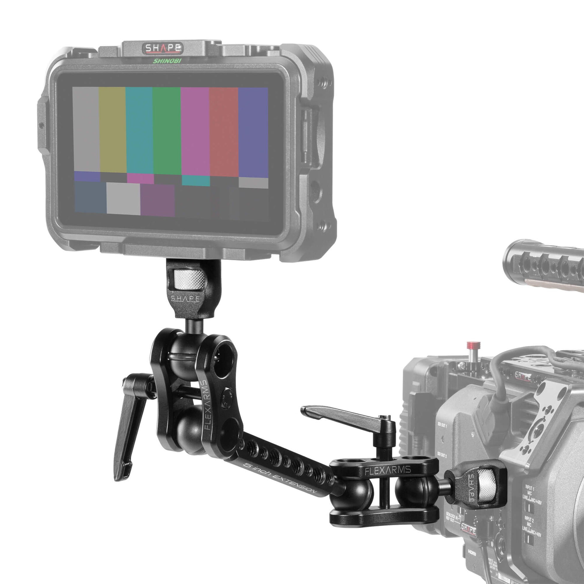 Versatile Anti-Rotating Large Flex Arm: 1/4-20 to 3/8-16 Camera Mount