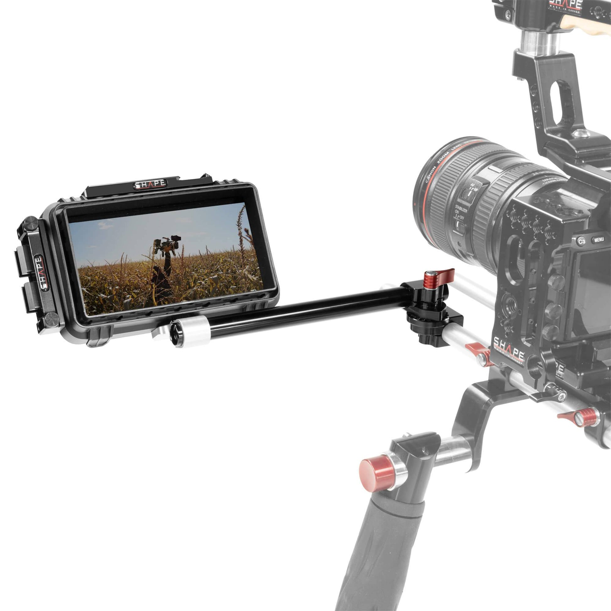 Adjustable Monitor Swivel Rod Mount Arm for Camera Rigs