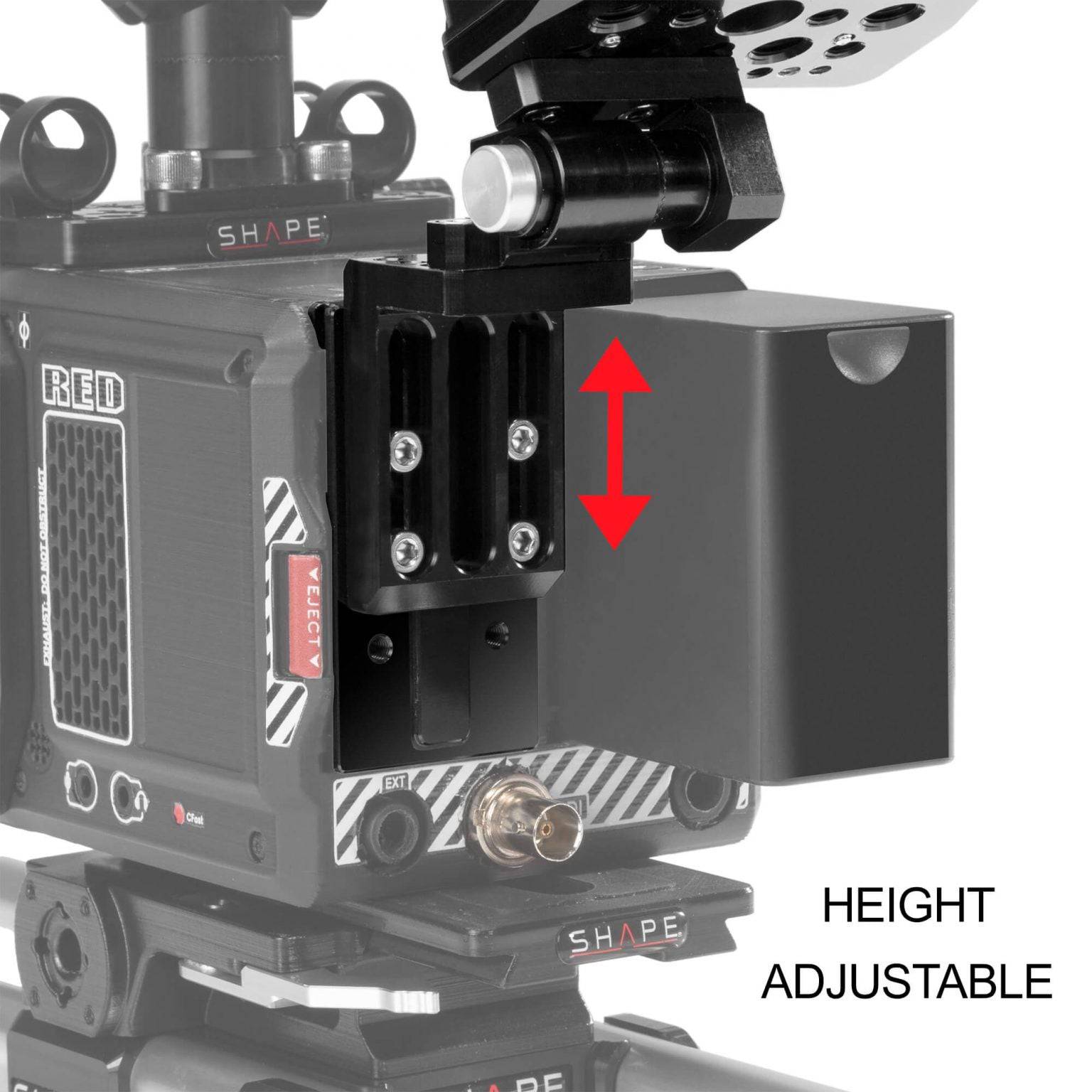 SHAPE Pivoting Gold Mount Battery Plate for RED KOMODO & KOMODO-X Cameras