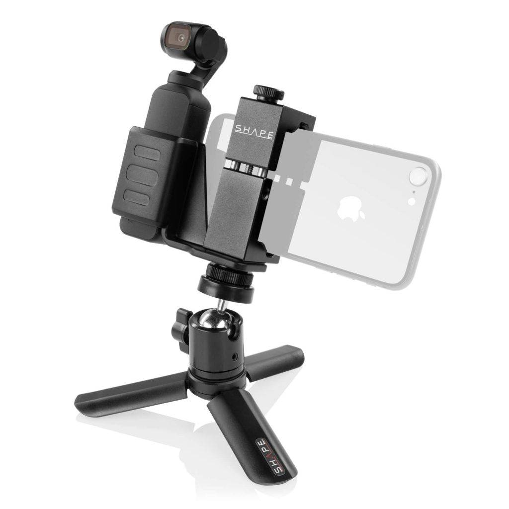 Secure Gimbal Mounting Bracket with Selfie Grip Tripod for DJI Osmo Pocket
