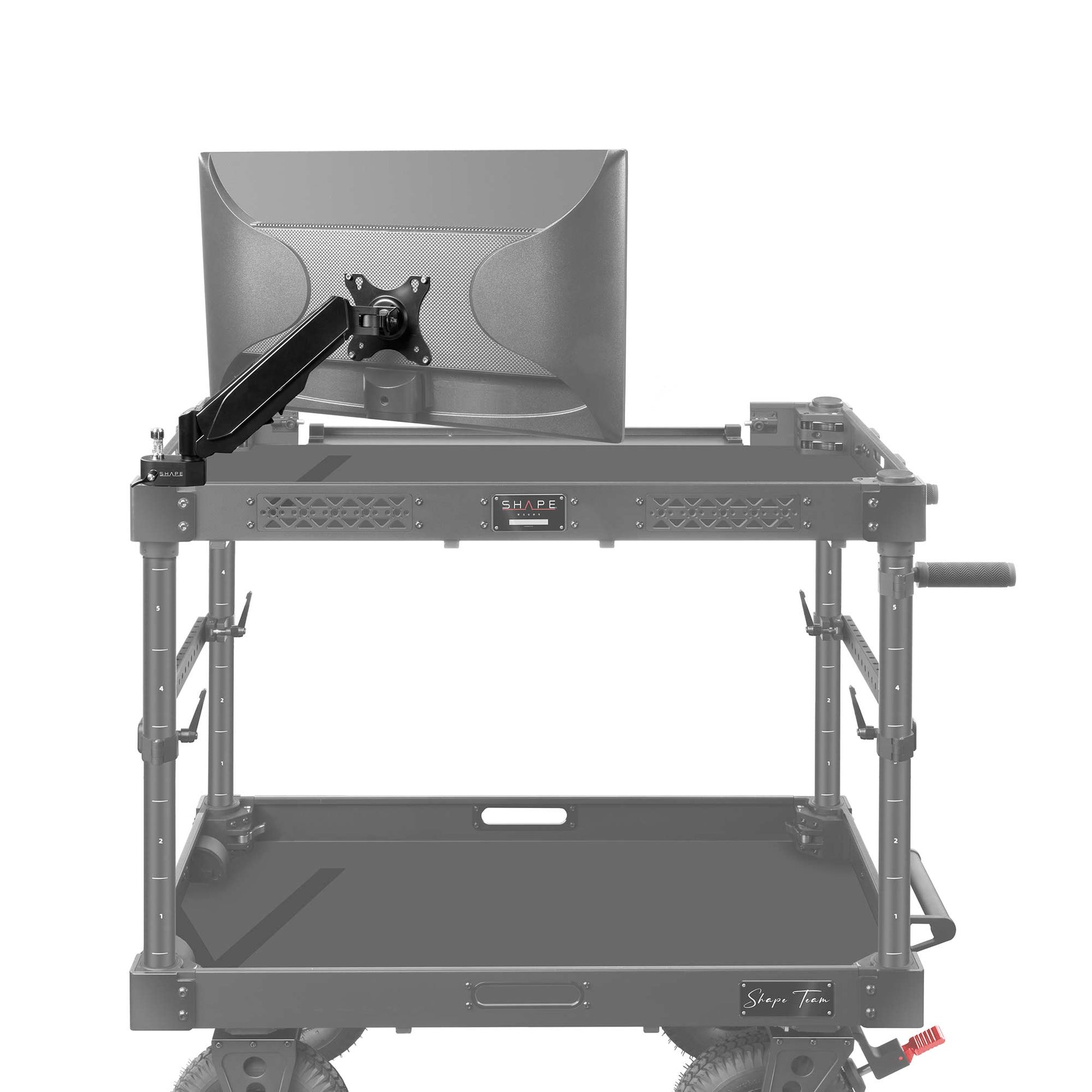 SHAPE Camera Cart Spring-Loaded Articulated Monitor Arm for Stable Display