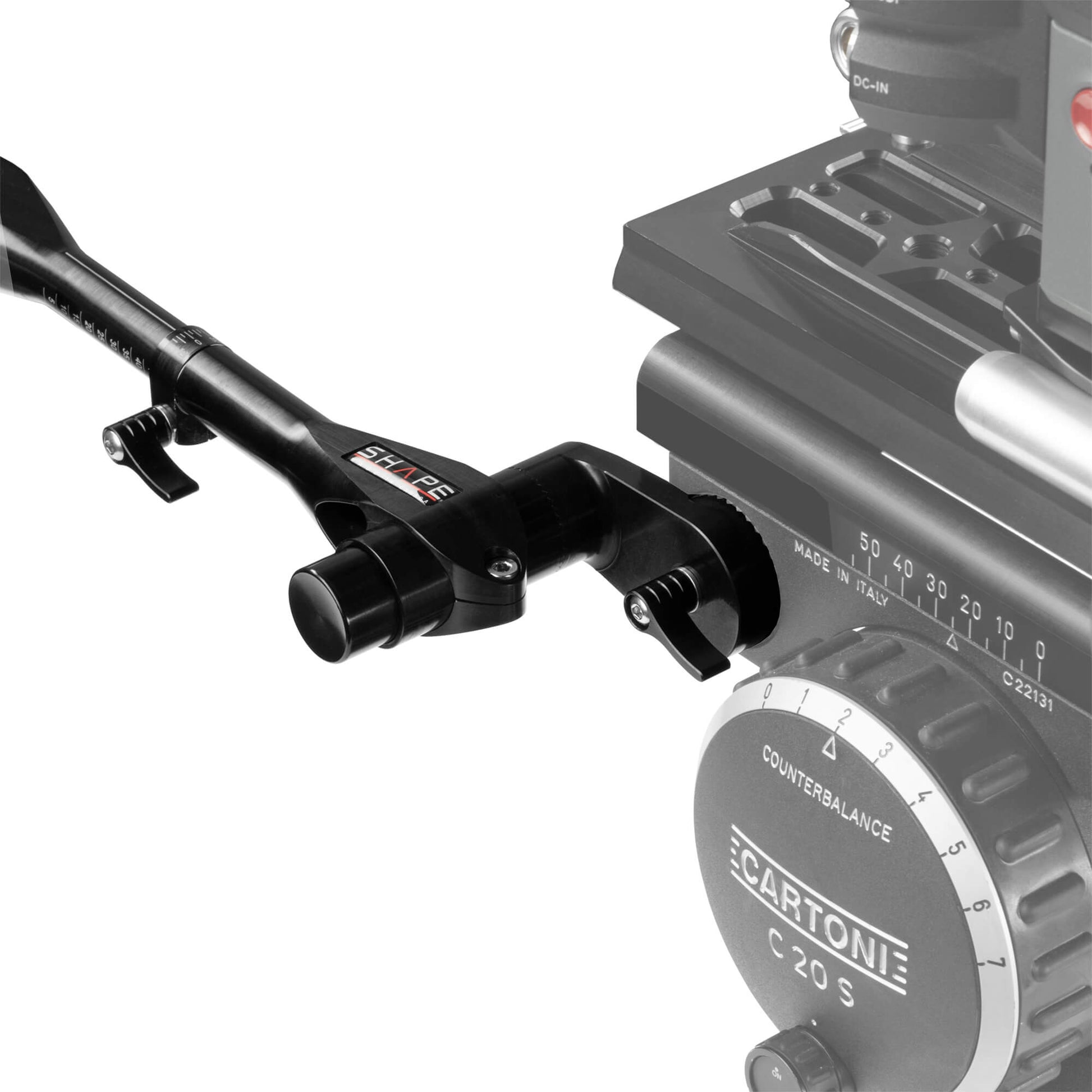 SHAPE Telescopic Pan Handle with Push Button for Cartoni Tripod Heads