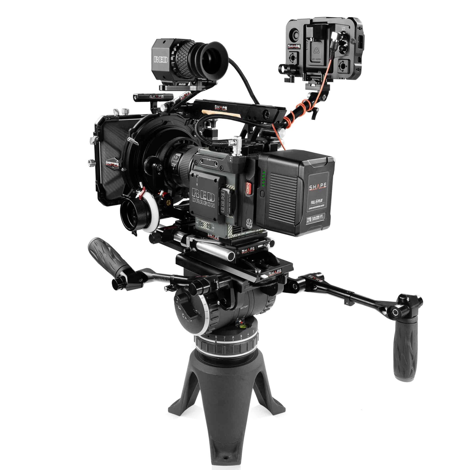 SHAPE Telescopic Pan Handle with Push Button for Cartoni Tripod Heads