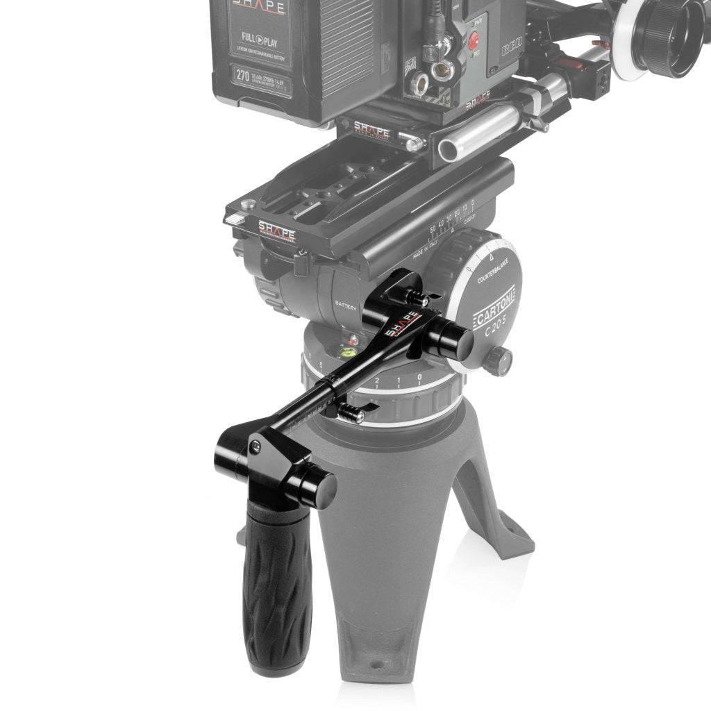 SHAPE Telescopic Pan Handle with Push Button for Cartoni Tripod Heads