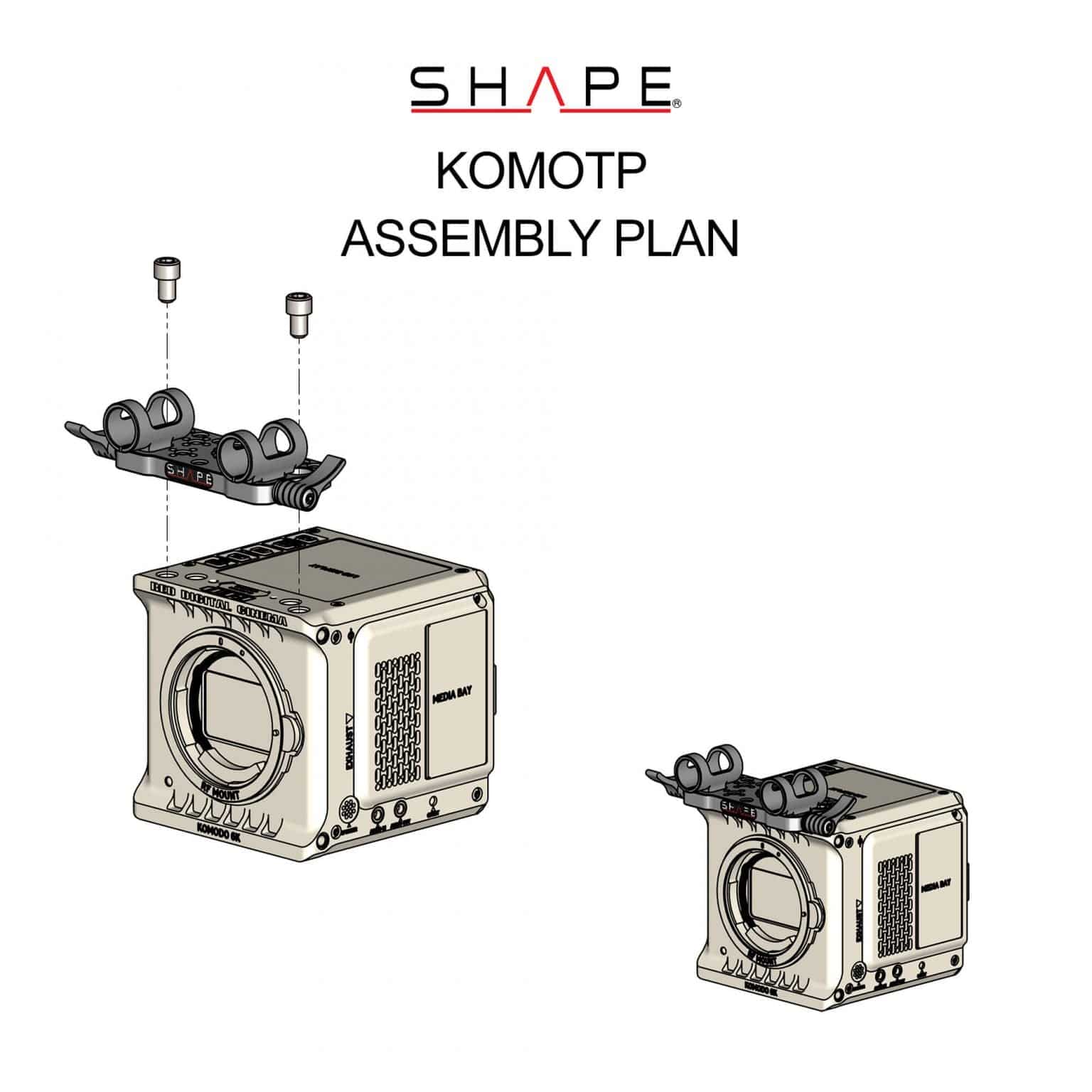 SHAPE RED KOMODO & KOMODO 6K Production Pack Top Plate