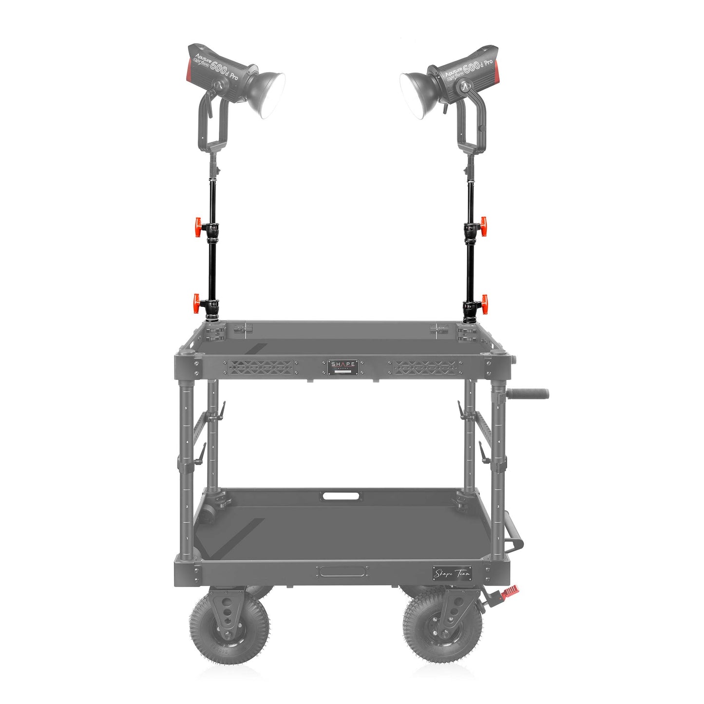 SHAPE Two-Stage Corner Riser Cart Stand: Robust, Portable Light Stand Solution