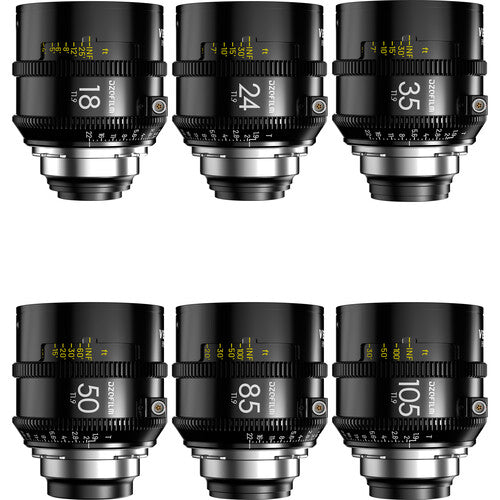 DZOFilm Vespid2 T1.9 Prime 6‑Lens Kit (ARRI PL, Feet)