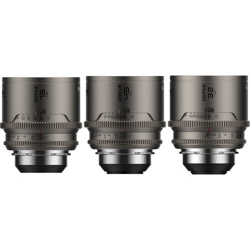 DZOFilm Arcana Anamorphic Prime 3-Lens Kit (ARRI PL, Titanium) 32/45/75mm