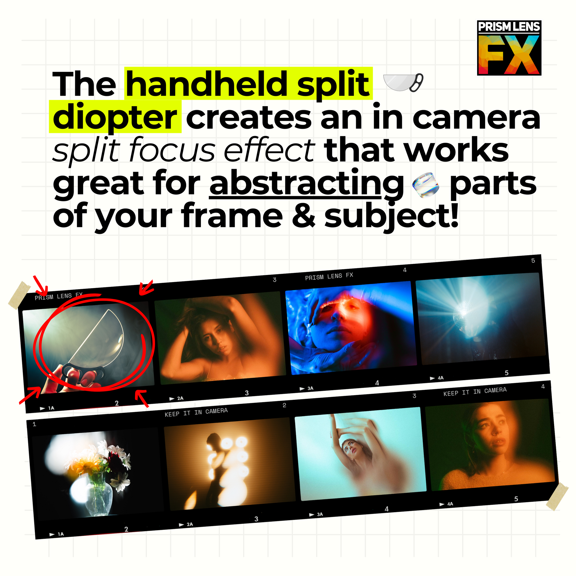 Handheld Split Diopter FX Filter 150mm Precision Focus Enhancer
