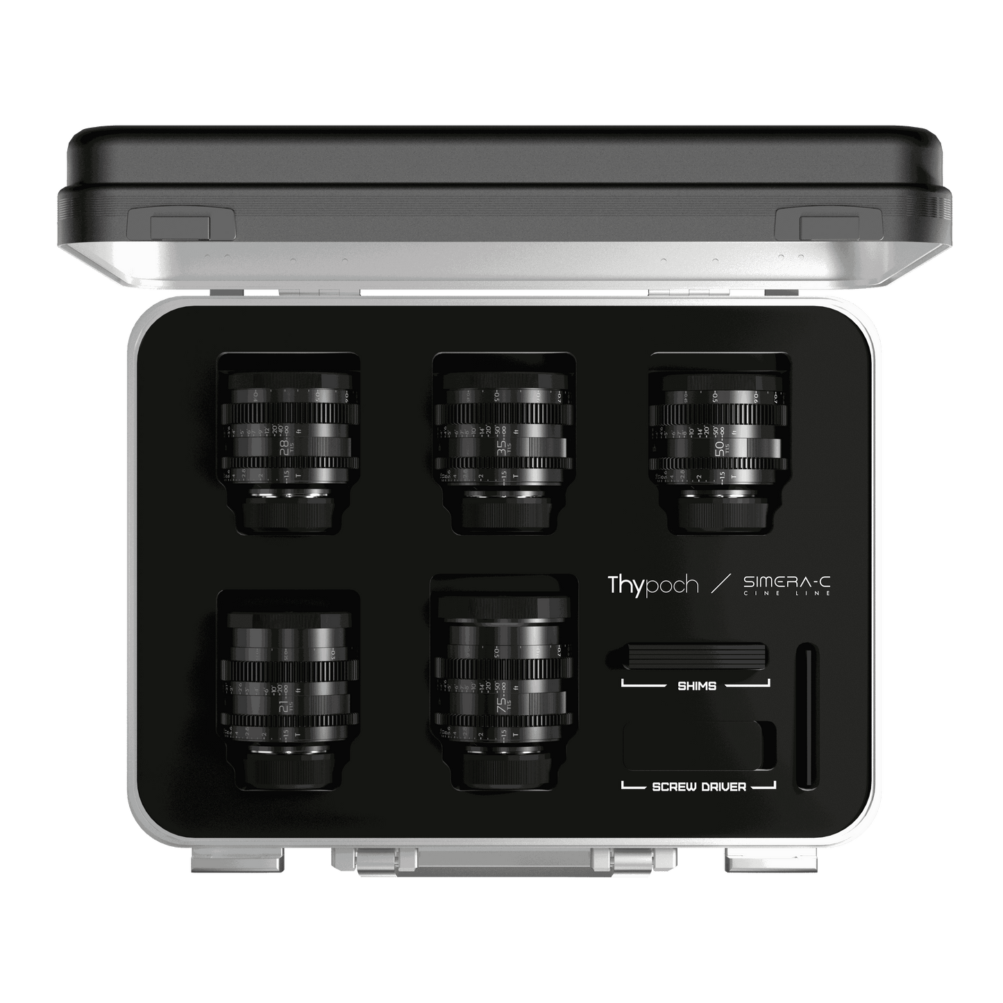 Thypoch Simera-C T1.5 Cine Lens Kit: 21/28/35/50/75mm Professional Camera Lenses
