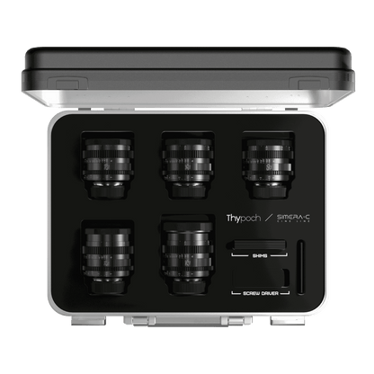 Thypoch Simera-C T1.5 Cine Lens Kit: 21/28/35/50/75mm Professional Camera Lenses