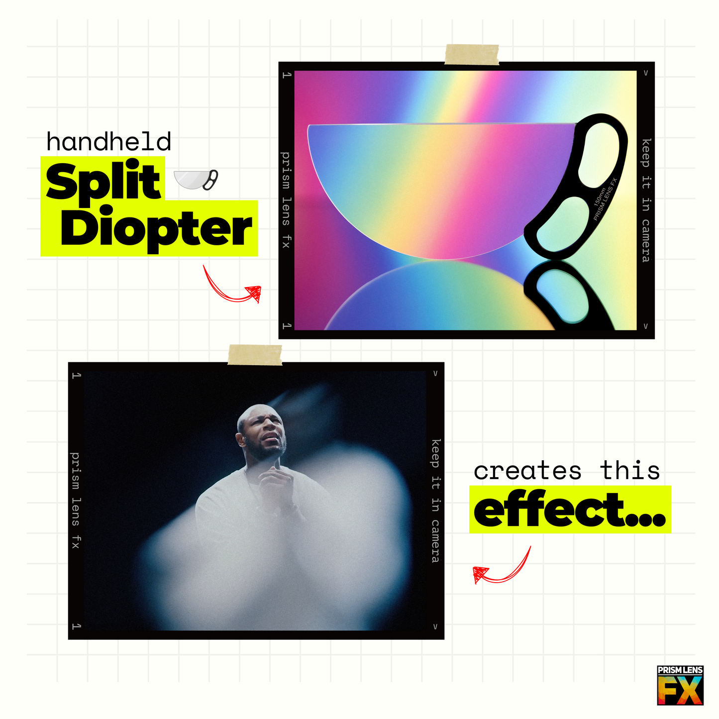 Handheld Split Diopter FX Filter 150mm Precision Focus Enhancer