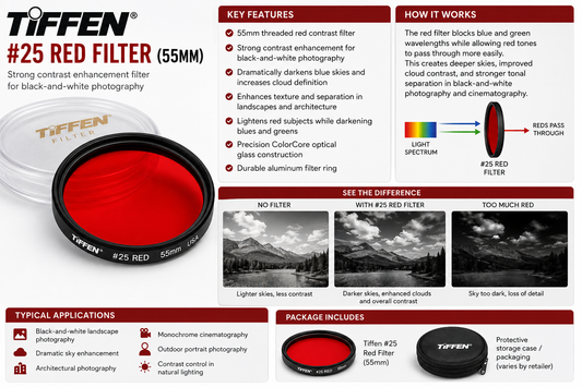 TIFFEN #25 RED FILTER (55MM)