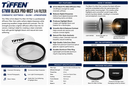 67MM BLACK PRO-MIST 1/4 FILTER