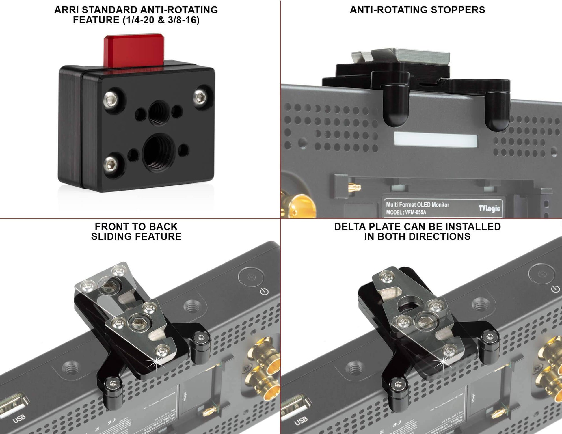 Telescopic Push Button Magic Arm with Mini Quick Release Plate