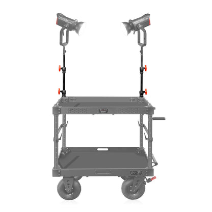 SHAPE Two-Stage Corner Riser Cart Stand: Robust, Portable Light Stand Solution